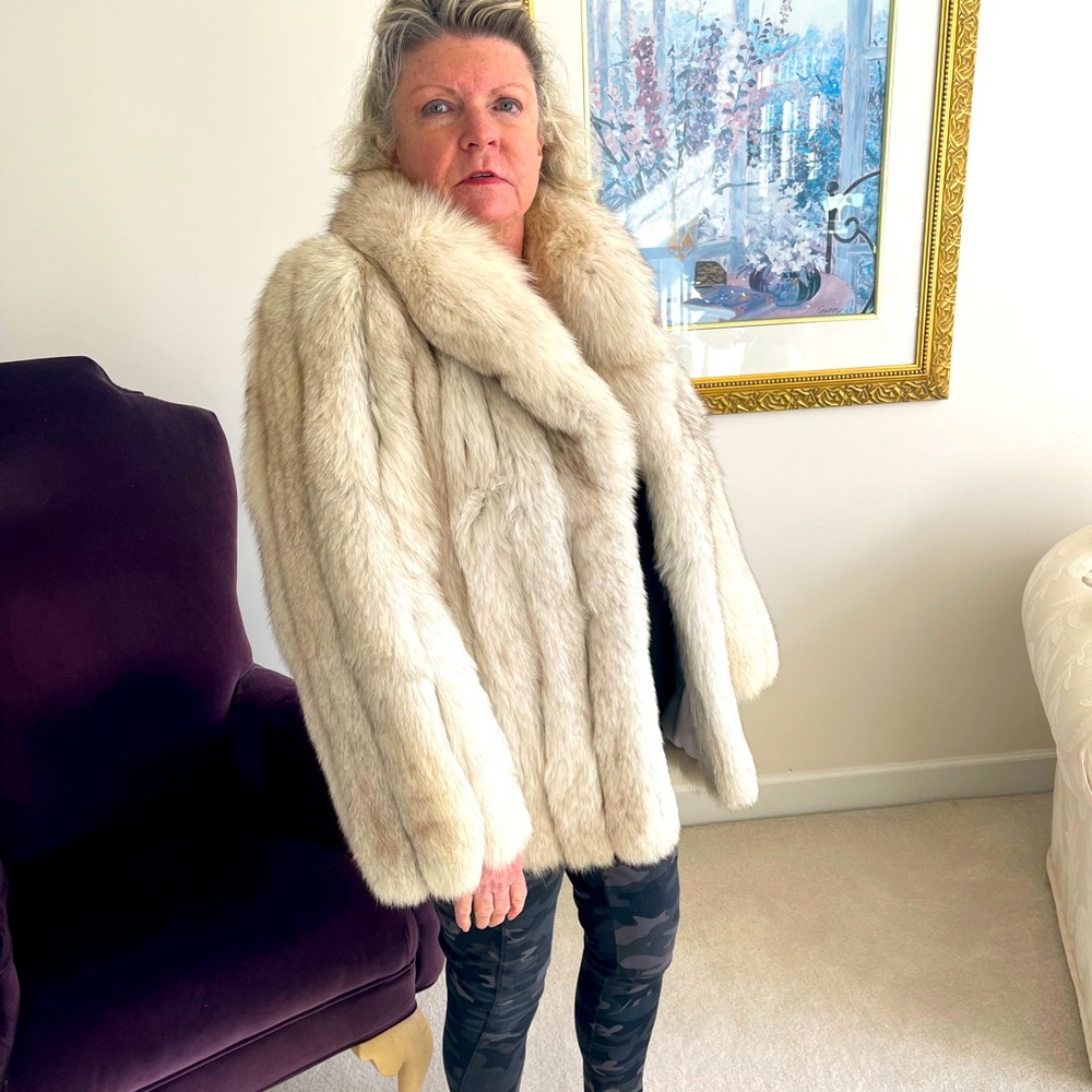 Stunning Norwegian Silver Fox coat